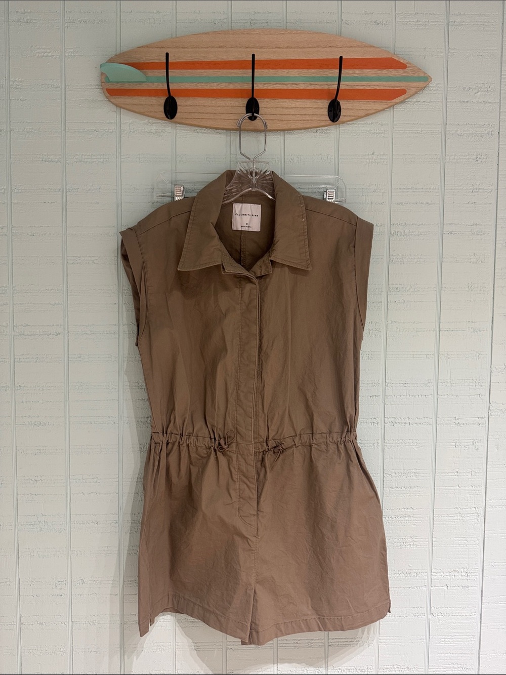 Celebrity Pink Taupe Utility Romper